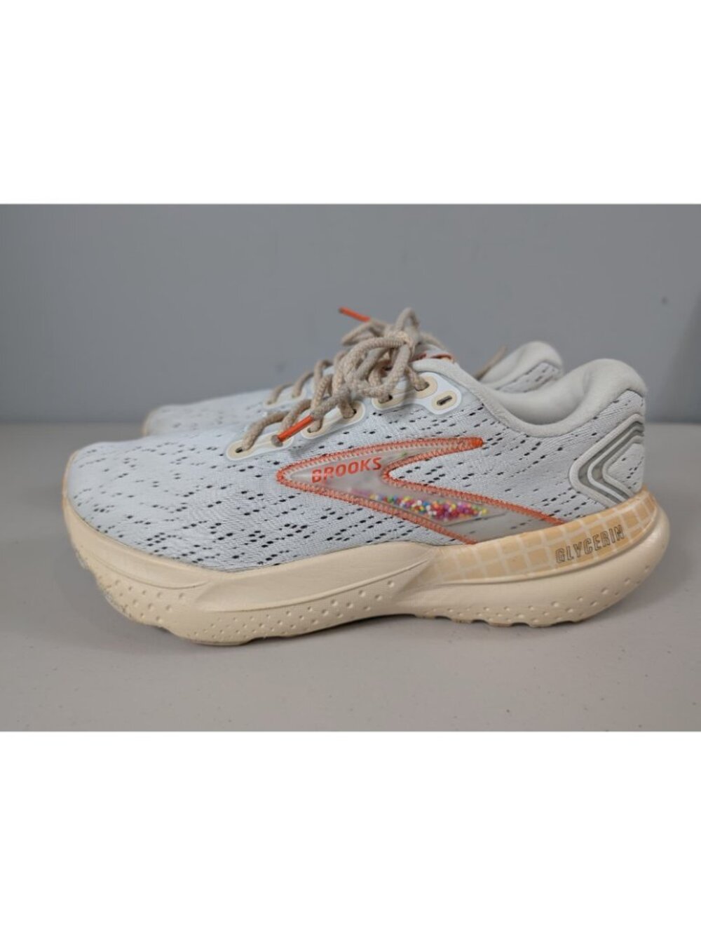 Brooks Glycerin 21 women's running shoes snow/dawn/straw size 9 - Picture 9 of 14